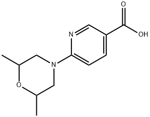 6-(2,6-二甲基吗啉-4-基)吡啶-3-羧酸 结构式