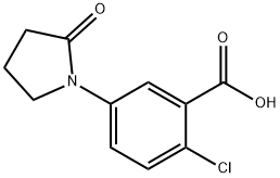 2-氯-5-(2-氧代吡咯烷-1-基)苯甲酸 结构式