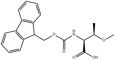 FMOC-O-甲基-L-苏氨酸 结构式