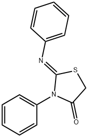 3-Phenyl-2-[(Z)-phenylimino]-thiazolidin-4-one 结构式