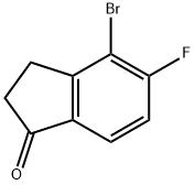 4-溴-5-氟-2,3-二氢-1H-茚-1-酮 结构式