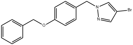 1-(4-benzyloxy-benzyl)-4-bromo-1H-pyrazole 结构式
