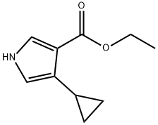 乙基 4-环丙基-1H-吡咯-3-甲酸基酯 结构式