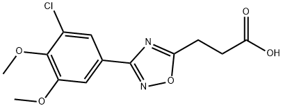 3-[3-(3-氯-4,5-二甲氧苯基)-1,2,4-噁二唑-5-基]丙酸 结构式