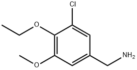 (3-氯-4-乙氧基-5-甲氧苯基)甲胺 结构式