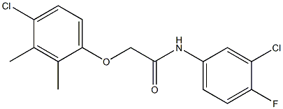 2-(4-chloro-2,3-dimethylphenoxy)-N-(3-chloro-4-fluorophenyl)acetamide 结构式