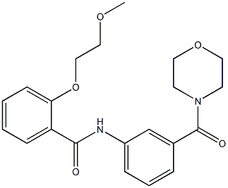 2-(2-methoxyethoxy)-N-[3-(4-morpholinylcarbonyl)phenyl]benzamide 结构式