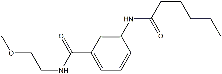 3-(hexanoylamino)-N-(2-methoxyethyl)benzamide 结构式