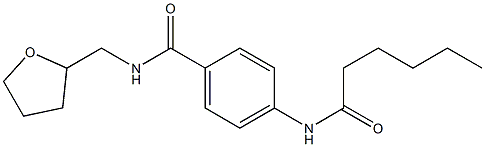 4-(hexanoylamino)-N-(tetrahydro-2-furanylmethyl)benzamide 结构式