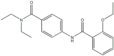 N-{4-[(diethylamino)carbonyl]phenyl}-2-ethoxybenzamide 结构式