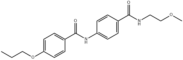 N-(4-{[(2-methoxyethyl)amino]carbonyl}phenyl)-4-propoxybenzamide 结构式