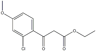 2-氯-4-甲氧基苯甲酰乙酸乙酯 结构式