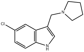 1H-Indole, 5-chloro-3-(1-pyrrolidinylMethyl)- 结构式