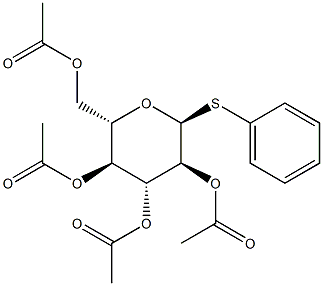 Phenyl2,3,4,6-tetra-O-acetyl-a-L-thioglucopyranoside 结构式