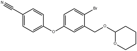 4- [4-溴-3-(四氢 - 吡喃-2-基氧基甲基) - 苯氧基] - 苄腈 结构式