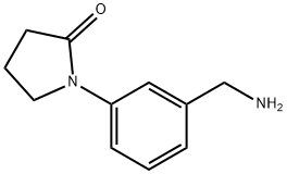 1-[3-(氨基甲基)苯基]吡咯烷-2-酮 结构式