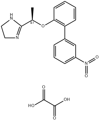 (R)-2-[1-(3'-Nitrobiphenyl-2-yloxy)ethyl]-4,5-dihydro-1H-imidazoleoxalate 结构式