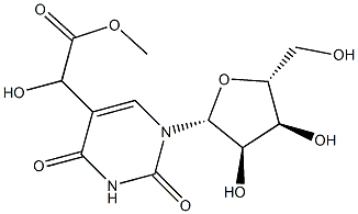 5-(Carboxyhydroxymethyl)uridine methyl ester 结构式