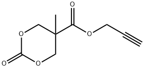 5-METHYL-5-PROPARGYLOXYCARBONYL-1,3-DIOXANE-2-ONE 结构式