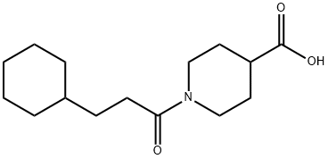 1-(3-cyclohexylpropanoyl)piperidine-4-carboxylic acid 结构式