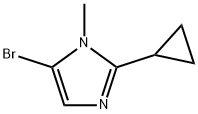 5-溴-2-环丙基-1-甲基-1 H-咪唑盐酸盐 结构式