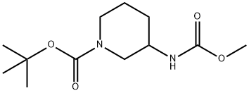 tert-butyl 3-(methoxycarbonylamino)piperidine-1-carboxylate 结构式