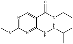 ethyl 4-(2-isopropylhydrazinyl)-2-(methylthio)pyrimidine-5-carboxylate 结构式