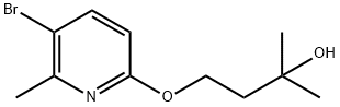 4-[(5-bromo-6-methyl-2-pyridinyl)oxy]-2-methyl-2-Butanol 结构式