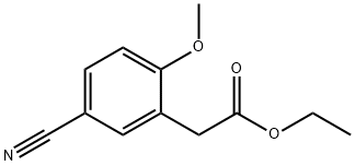 2-(5-氰基-2-甲氧基苯基)乙酸乙酯 结构式