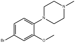 1-(4-BROMO-2-METHOXYPHENYL)-4-METHYLPIPERAZINE 结构式