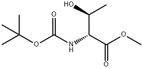 N-叔丁氧羰基-D-苏氨酸甲酯 结构式