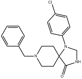 1,3,8-Triazaspiro[4.5]decan-4-one, 1-(4-chlorophenyl)-8-(phenylmethyl)- 结构式