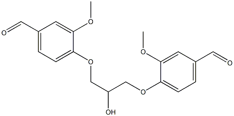 4-[3-(4-formyl-2-methoxyphenoxy)-2-hydroxypropoxy]-3-methoxybenzaldehyde 结构式