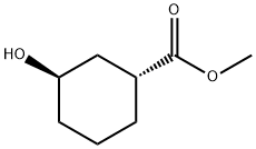 (1R-TRANS)-3-羟基环己烷甲酸甲酯 结构式