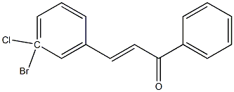 3-Chloro-3BromoChalcone 结构式