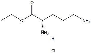 L-鸟氨酸乙酯盐酸盐 结构式