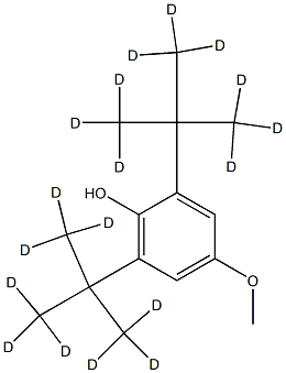 2,6-Di-(tert-butyl-D9)-4-methyloxyphenol 结构式