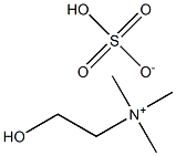 (2-羟乙基)三甲基硫酸氢铵 结构式