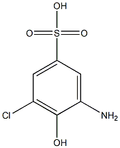 6-氯-2-氨基苯酚-4-磺酸 结构式
