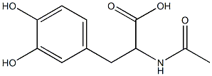 2-乙酰氨基-3-(3,4-二羟苯基)-丙酸 结构式