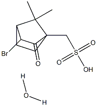 3-溴樟脑-10-磺酸水合物 结构式