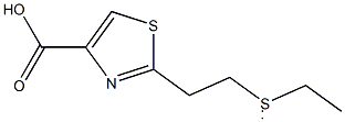 2-(4-羧基-2-噻唑基)乙基硫代乙酸乙酯 结构式