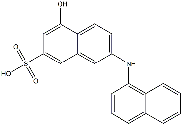 2-萘胺基-5-萘酚-7-磺酸 结构式