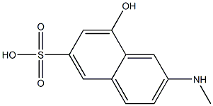 N-甲基-2-氨基-8-萘酚-6-磺酸 结构式