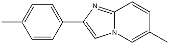 6-甲基-2-(4-甲苯基)-咪唑[1,2-A]吡啶 结构式