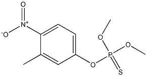 O,O-二甲基-O-(4-硝基-3-甲苯基)硫逐磷酸酯 结构式