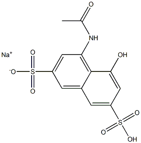1-乙酰氨基-8-萘酚-3,6-二磺酸单钠盐 结构式