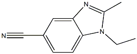 1-乙基-2-甲基-5-氰基苯并咪唑 结构式