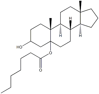 5-雄甾烷二醇庚酸酯 结构式