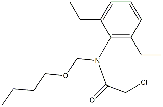 N-(丁氧基甲基)-N-(2,6-二乙基苯基)氯乙酰胺 结构式